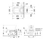 Duravit ME by Starck WC sospeso Rimless con HygieneFlush per SensoWash - vista tecnica