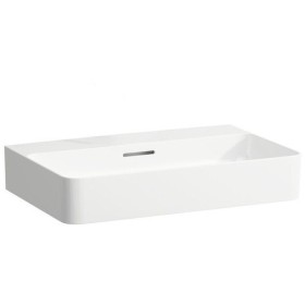 Lavabo encastrable LAUFEN Val 65 x 42 cm sans trou de robinet, avec trop-plein