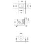 Duravit Happy D.2 WC sospeso - vista tecnica