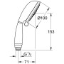 GROHE Tempesta Rustic 100 Handbrause 4 Strahlarten - Detailansicht