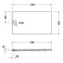 Receveur de douche Duravit Stonetto rectangle 140 x 80 cm