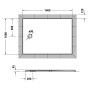 Receveur de douche Duravit Tempano 140 x 100 cm