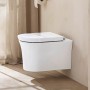 Duravit White Tulip WC a parete Rimless con HygieneGlaze - vista tecnica
