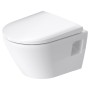 Ensemble WC mural Duravit D-Neo Rimless, compact à chasse d'eau - vue détaillée