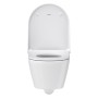 Ensemble WC mural Duravit D-Neo Rimless, compact à chasse d'eau - vue technique