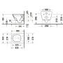 Ensemble WC mural Duravit D-Neo Rimless, compact à chasse d'eau