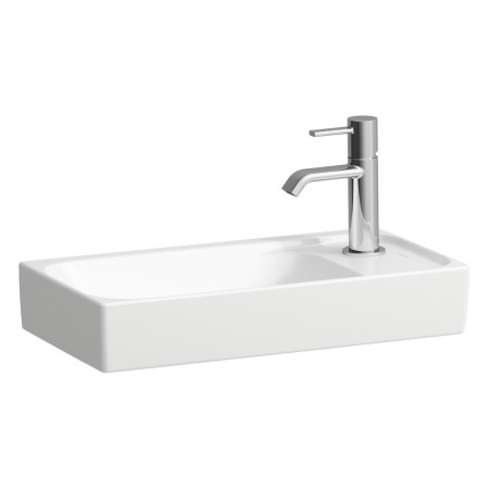 Lavabo à main LAUFEN MEDA 46 x 23,5 cm, sans trou de robinet ni trop-plein, vasque à gauche