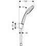 Hansgrohe Croma 100 Vario Porter S Set doccia 160 cm - vista dettagliata
