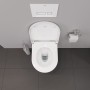 Ensemble WC mural Duravit D-Neo Rimless, compact à chasse d'eau - vue technique