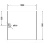 Receveur de douche Duravit Stonetto carré 120 x 120 cm