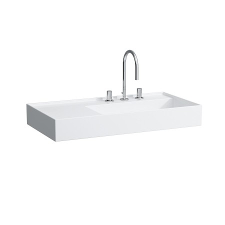Vasque LAUFEN Kartell 90 x 46 cm, avec étagère à gauche et 1 trou de robinet