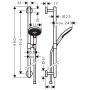 Set doccia hansgrohe Raindance Select S 120 Unica Comfort 90 cm - vista dettagliata