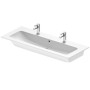 Meuble-lavabo Duravit ME by Starck 123 cm avec 2 x 1 trou de robinet