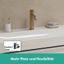 Robinet de lavabo monocommande hansgrohe Tecturis S 110 CoolStart économie d'eau+ avec vidage à tirette - vue détaillée