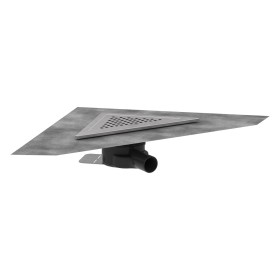 Set completo di scarico a pioggia hansgrohe RainDrain Corner con griglia a punti 240/240