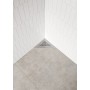 Ensemble complet d'évacuation des eaux de pluie hansgrohe RainDrain Corner avec grille à points 240/240 - vue technique