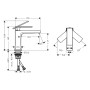Robinet de lavabo monocommande hansgrohe Tecturis E 110 économiseur d'eau+ sans bonde - photo produit