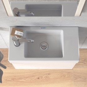 Lavabo Duravit Vero Air avec 1 trou de robinet à gauche 50 x 25 cm, sans trop-plein