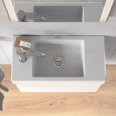 Lavabo Duravit Vero Air avec 1 trou de robinet à gauche 50 x 25 cm, sans trop-plein