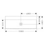Lavabo hansgrohe Xelu Q 120 x 48 cm grezzo, senza foro per rubinetto - immagine prodotto