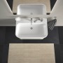 Vasque meuble Duravit Happy D.2 80 cm avec 1 trou de robinet - vue technique