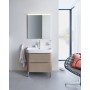 Vasque meuble Duravit Happy D.2 80 cm avec 1 trou de robinet - vue technique