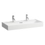 Vasque LAUFEN Kartell 100 x 46 cm, avec 2x 1 trou de robinet, avec trop-plein