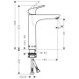 Mitigeur de lavabo monocommande hansgrohe Focus 190 sans bonde - vue détaillée