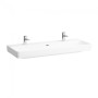 Vasque LAUFEN PRO S 120 cm encastrable avec 2 trous de robinet, avec trop-plein