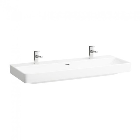 Vasque LAUFEN PRO S 120 cm encastrable avec 2 trous de robinet, avec trop-plein