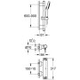 GROHE Grohtherm 2000 Thermostat-Brausebatterie - technische Ansicht
