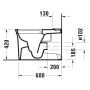 Combinazione WC a terra Duravit White Tulip, senza bordo - immagine prodotto