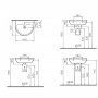 Lavabo VitrA Integra 54,5 cm, con troppopieno, 1 foro per rubinetto al centro