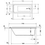 Duravit Starck Badewanne Rechteck 170 x 80 cm - technische Ansicht
