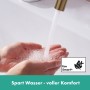 Robinet de lavabo monocommande hansgrohe Tecturis S 150 Fine CoolStart économie d'eau+ avec bonde - vue technique