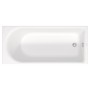 Duravit D-Neo Rechteck-Badewanne 180 x 80 cm, Einbauversion, Ab- und Überlauf am Fussende