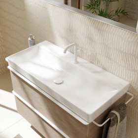 hansgrohe Xelu Q Lavabo 100 x 48 cm non levigato, con 1 foro per rubinetto