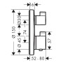 hansgrohe Ecostat S Thermostat Unterputz für 2 Verbraucher - Detailansicht