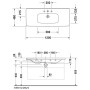 Lavabo meuble Duravit DuraStyle 120 cm, avec 1 trou de robinet - vue détaillée