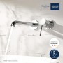 Rubinetto per lavabo a 2 fori GROHE Essence Nuovo con beccuccio lungo - vista tecnica