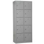 Wolfstahl Schliessfachschrank Stahl 10 Schliessfächer Drehriegelverschluss 80 x 45 x 190 cm - Detailansicht