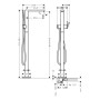 hansgrohe Tecturis E Einhebel-Wannenarmatur bodenstehend - Produktansicht