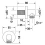 Duravit Wandanschlussbogen ohne Brausehalter mit runder Rosette - Detailansicht