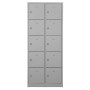 Wolfstahl Schliessfachschrank Stahl 10 Schliessfächer Drehriegelverschluss 80 x 45 x 190 cm - technische Ansicht