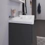 Duravit D-Neo Meuble vasque 80 cm asymétrique, avec 1 trou de robinet et trop-plein, étagère à gauche - photo produit