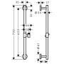 hansgrohe Unica Comfort Brausestange 65 cm - Detailansicht