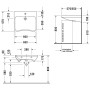 Lavabo Duravit DuraStyle Vital 65 cm, avec 1 trou de robinet et trop-plein - vue détaillée
