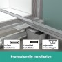Hansgrohe RainDrain Match Plus Set de finition de caniveau de douche 80 cm avec cadre ajustable