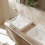 Lavabo da appoggio hansgrohe Xelu Q 50 x 48 cm, finitura satinata, con 1 foro per rubinetto - vista tecnica