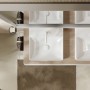 Lavabo da appoggio hansgrohe Xelu Q 50 x 48 cm, finitura satinata, con 1 foro per rubinetto - immagine prodotto